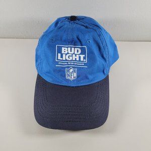 Bud Light Hat Official NFL Beer Sponsor Blue Adult OS Snapback Cap Football